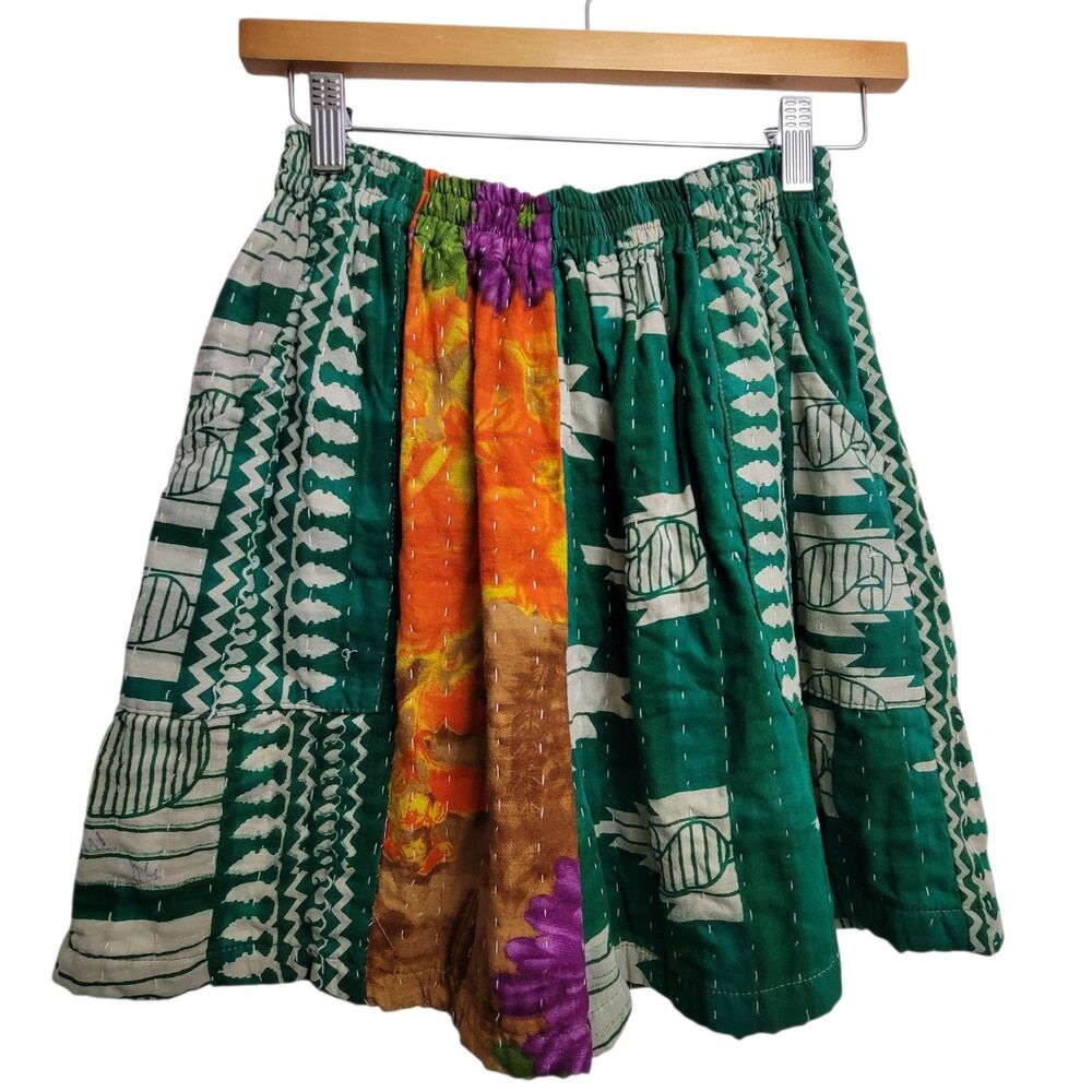 Karma Nepal Craft 100% Cotton Stitched Pattern Shorts With Pockets Free Size